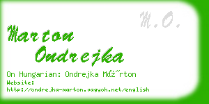 marton ondrejka business card